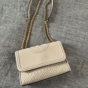 Tory Burch White Fleming purse - cream
